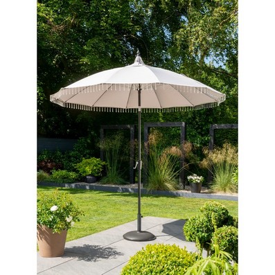 Product photograph of Carrousel Garden Parasol By Garden Must Haves - 2 7 X 2 7m Grey from QD stores