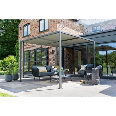 Sliding Garden Gazebo By Garden Must Haves With A Grey Canopy