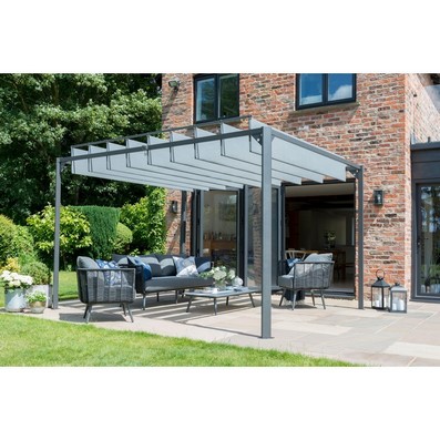 Product photograph of Pandora Garden Gazebo By Garden Must Haves With A 3 X 3m Grey Canopy from QD stores