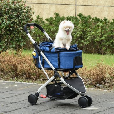 See more information about the PawHut 2 In 1 Foldable Dog Stroller