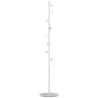 See more information about the Homcom Slimline Metal Coat Stand With Round Hooks - White