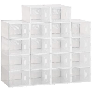 Product photograph of Homcom Portable Shoe Storage Cabinet from QD stores