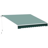 See more information about the Outsunny Manual Retractable Awning 2.5X2 M-Dark Green