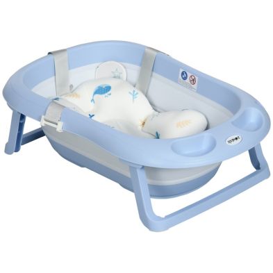 Baby Bathtub With Non-slip Support Legs Blue by Zonekiz from QD Stores