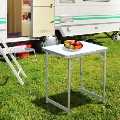 Product photograph of Outsunny Patio Foldable Picnic Table-silver from QD stores