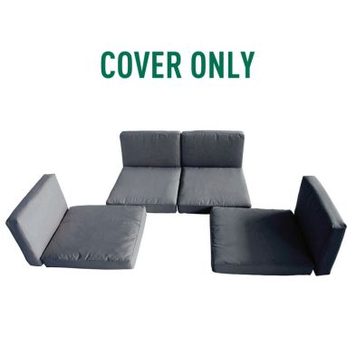Product photograph of Outsunny Replacement Cushion Cover Garden Rattan Patio Furniture Seat Cover Polyester Outdoor Deep Grey- No Cushion Included from QD stores