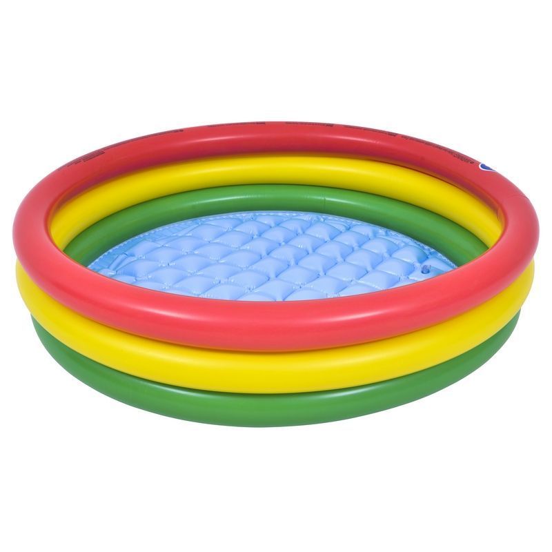 Inflatable Round 3 Ring Paddling Pool 1m