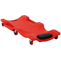 See more information about the Mechanic Creeper Trolley With Head Rest Red by Durhand