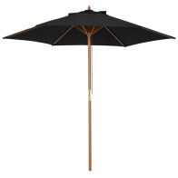 See more information about the Outsunny 2.5M Wood Garden Parasol Sun Shade Patio Outdoor Wooden Umbrella Canopy Teak