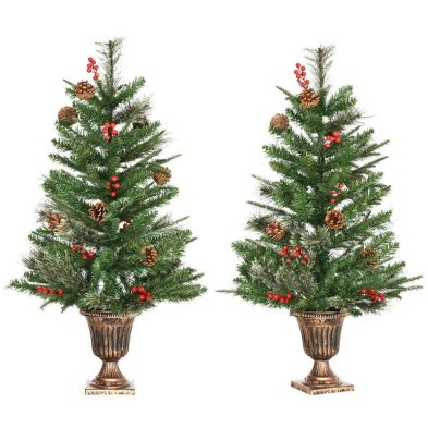 3ft Berries Cones Christmas Tree Artificial Ornament 110 Tips