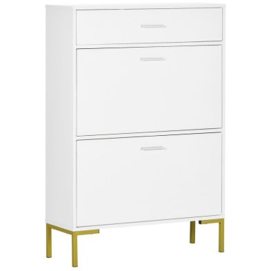Product photograph of Homcom Modern Shoe Cabinet With 2 Flip Doors from QD stores