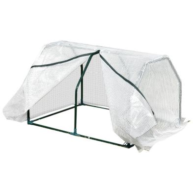 Product photograph of Outsunny 99x71x60cm Mini Pvc Cover Steel Frame Greenhouse White from QD stores