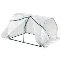 See more information about the Outsunny 99X71X60cm Mini Pvc Cover Steel Frame Greenhouse White