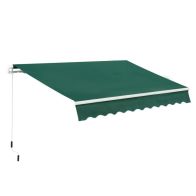 See more information about the Outsunny Awning Canopy Manual Retractable Porch Sun Shade Shelter 3 X 2M Green