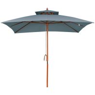 See more information about the Outsunny 3X3(M) Wood Square Patio Umbrella Market Parasol Sunshade Canopy Dark Grey