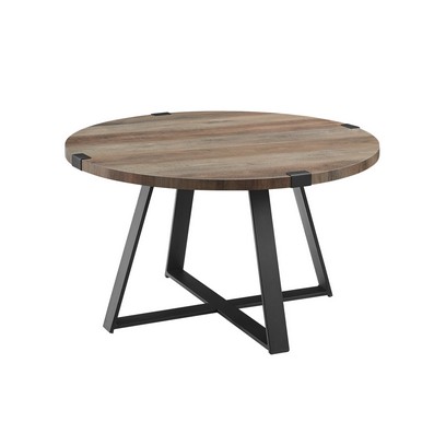 Product photograph of Rustic Circular Coffee Table Grey from QD stores