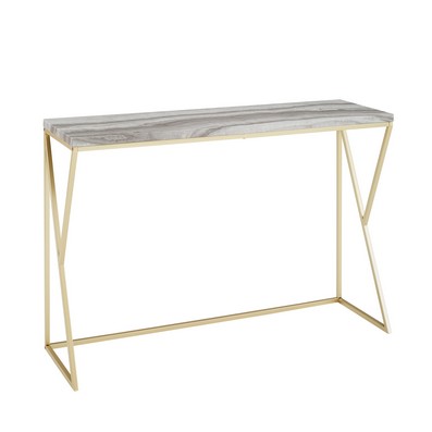 Product photograph of Marbleiz Console Table Marbleiz Metal Grey Gold from QD stores
