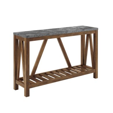 Product photograph of Industrial Console Table Brown And Grey 1 Shelf from QD stores