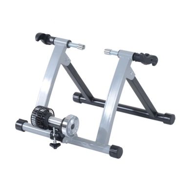Homcom Indoor Bicycle Turbo Trainer Bike Trainer Cyclone System-Silver from QD Stores