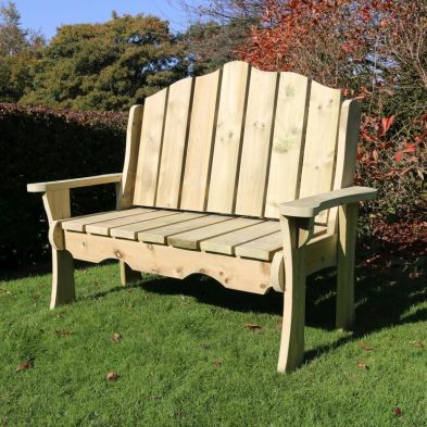 Product photograph of Alton Manor Garden Bench By Croft - 2 Seats from QD stores