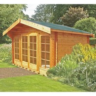 See more information about the Shire Argyll 11' 9" x 7' 10" Apex Log Cabin - Premium 28mm Cladding Tongue & Groove with Assembly