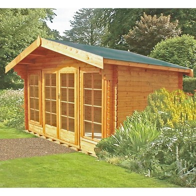 Product photograph of Shire Argyll 11 9 X 9 9 Apex Log Cabin - Premium 28mm Cladding Tongue Groove With Assembly from QD stores