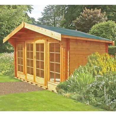 Product photograph of Shire Argyll 11 9 X 9 9 Apex Log Cabin - Premium 34mm Cladding Tongue Groove from QD stores