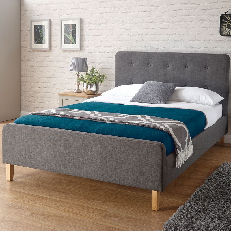 Ashbourne Double Bed Grey 5 x 7ft