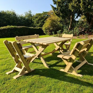 Product photograph of Ashcombe Garden Picnic Table By Croft - 6 Seats from QD stores