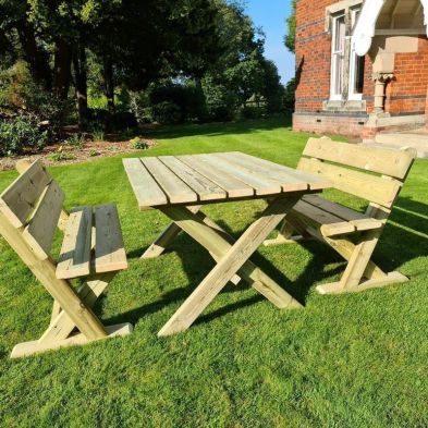 Product photograph of Ashcombe Garden Picnic Table By Croft - 4 Seats from QD stores