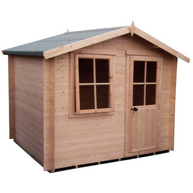See more information about the Shire Avesbury 6' x 8' Apex Log Cabin - Budget 19mm Cladding Tongue & Groove