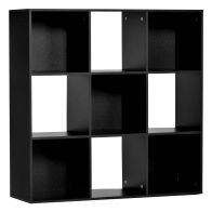 See more information about the Homcom Nine-Cube Compact Shelving Unit - Black