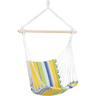 Product photograph of Belize Kolibri Hammock Chair - Striped Yellow Multicoloured from QD stores