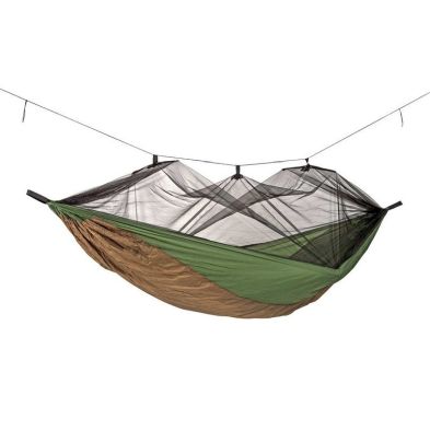 Product photograph of Adventure Moskito Thermo Hammock - Two Tone Brown Green from QD stores