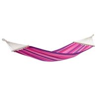 See more information about the Tonga Candy Hammock - Striped Pink & Purple Multicoloured