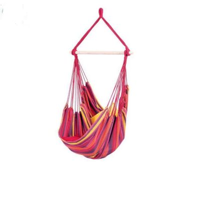 Product photograph of Relax Vulcano Hammock Chair - Striped Orange Red Multicoloured from QD stores