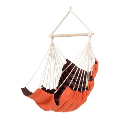 Product photograph of California Terracotta Padded Hammock Chair - Two Tone Orange Brown from QD stores