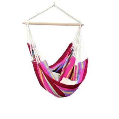 Product photograph of Brasil Grenadine Hammock Chair - Striped Pink Multicoloured from QD stores