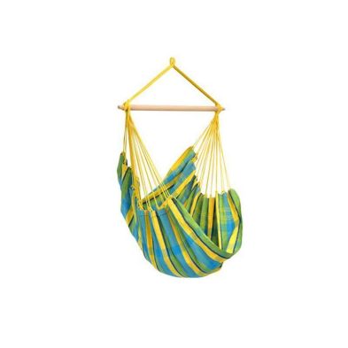 Product photograph of Brasil Lemon Hammock Chair - Checked Blue Multicoloured from QD stores