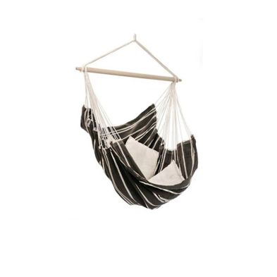 Product photograph of Brasil Mocca Hammock Chair - Striped Brown White from QD stores