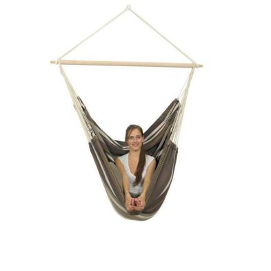 Product photograph of Brasil Gigante Hammock Chair - Striped Brown Mocca from QD stores