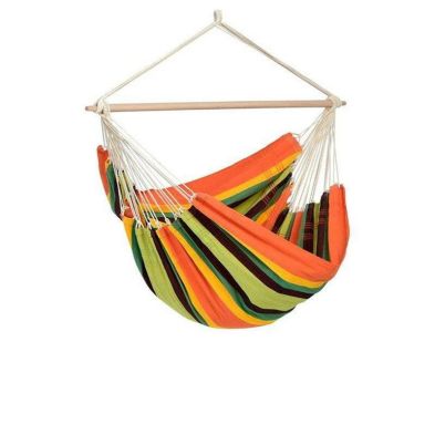 Product photograph of Brasil Gigante Hammock Chair - Striped Green Multicoloured from QD stores