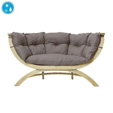 Product photograph of Siena Due Taupe Garden Bench Seat - Brown from QD stores