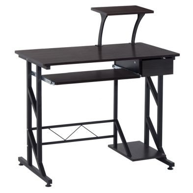 Product photograph of Homcom Computer Desk With Display Stand from QD stores