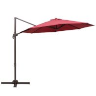 See more information about the Outsunny 3M Cantilever Aluminium Frame Outdoor Garden Parasol Wine Red