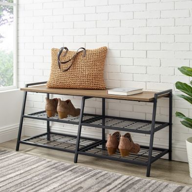 Product photograph of Contemporary Large Shoe Storage Black 2 Shelves from QD stores