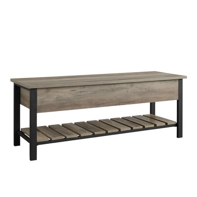 Product photograph of Farmhouse Hall Bench Grey from QD stores