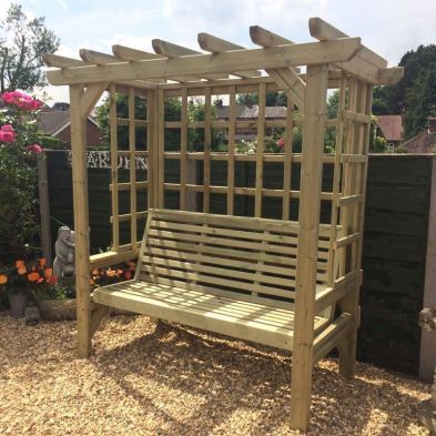 Product photograph of Beatrice Garden Arbour By Croft - 3 Seats from QD stores