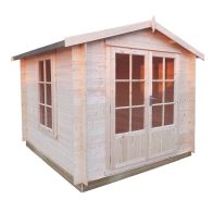 See more information about the Shire Barnsdale 6' 10" x 6' 10" Apex Log Cabin - Premium 19mm Cladding Log Clad
