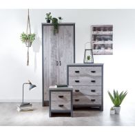 See more information about the Boston 3 Piece Bedroom Furniture Set Metal & Wood Grey